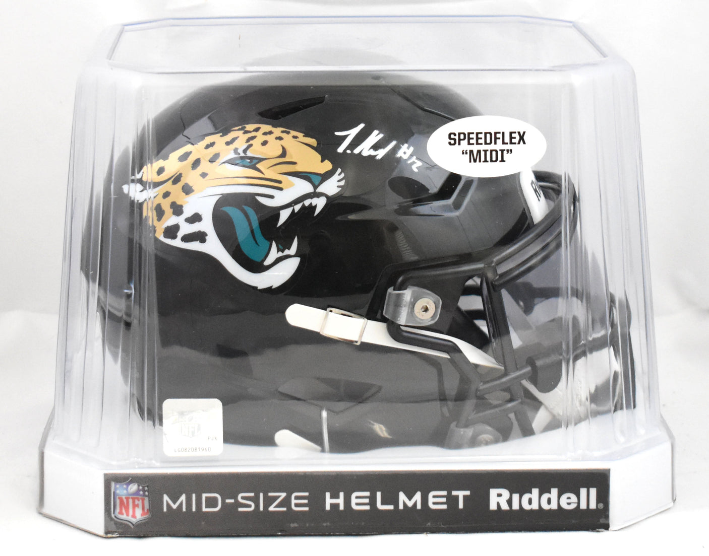 Travis Hunter Signed Jaguars Mid-Size SpeedFlex Helmet - Beckett W Holo *White