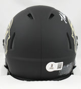 Travis Hunter Autographed Colorado Buffaloes Speed Mini Helmet - Beckett W Holo