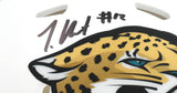Travis Hunter Autographed Jaguars Alt 2024 Speed Mini Helmet - Beckett W Holo