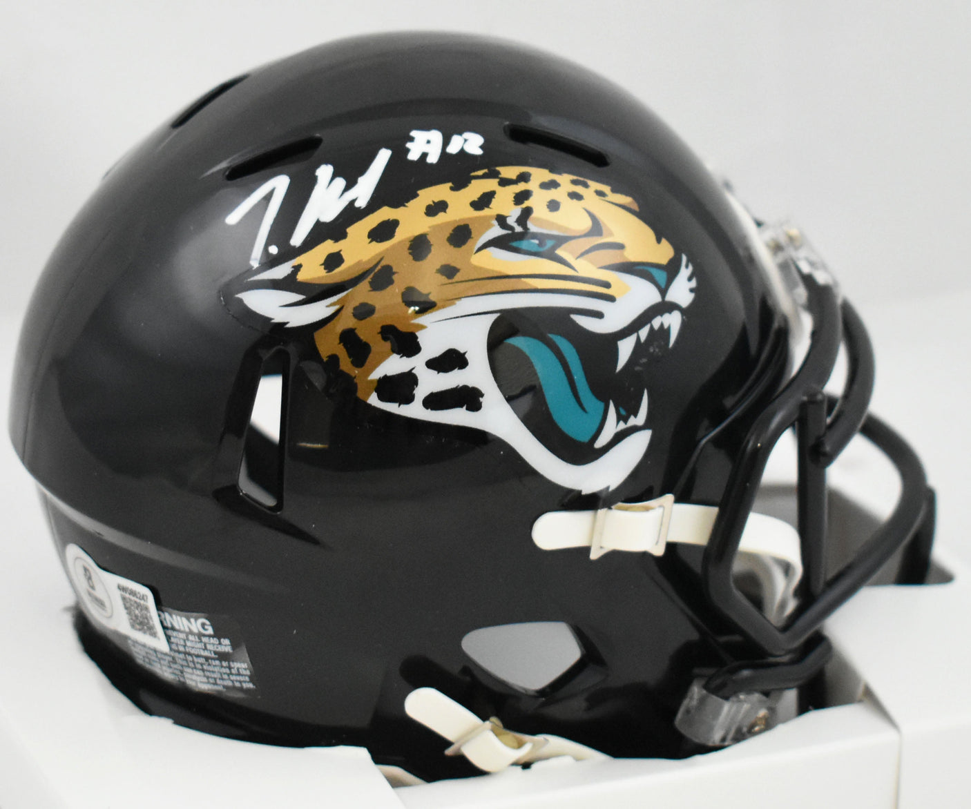 Travis Hunter Signed Jacksonville Jaguars Speed Mini Helmet # - Beckett W Holo