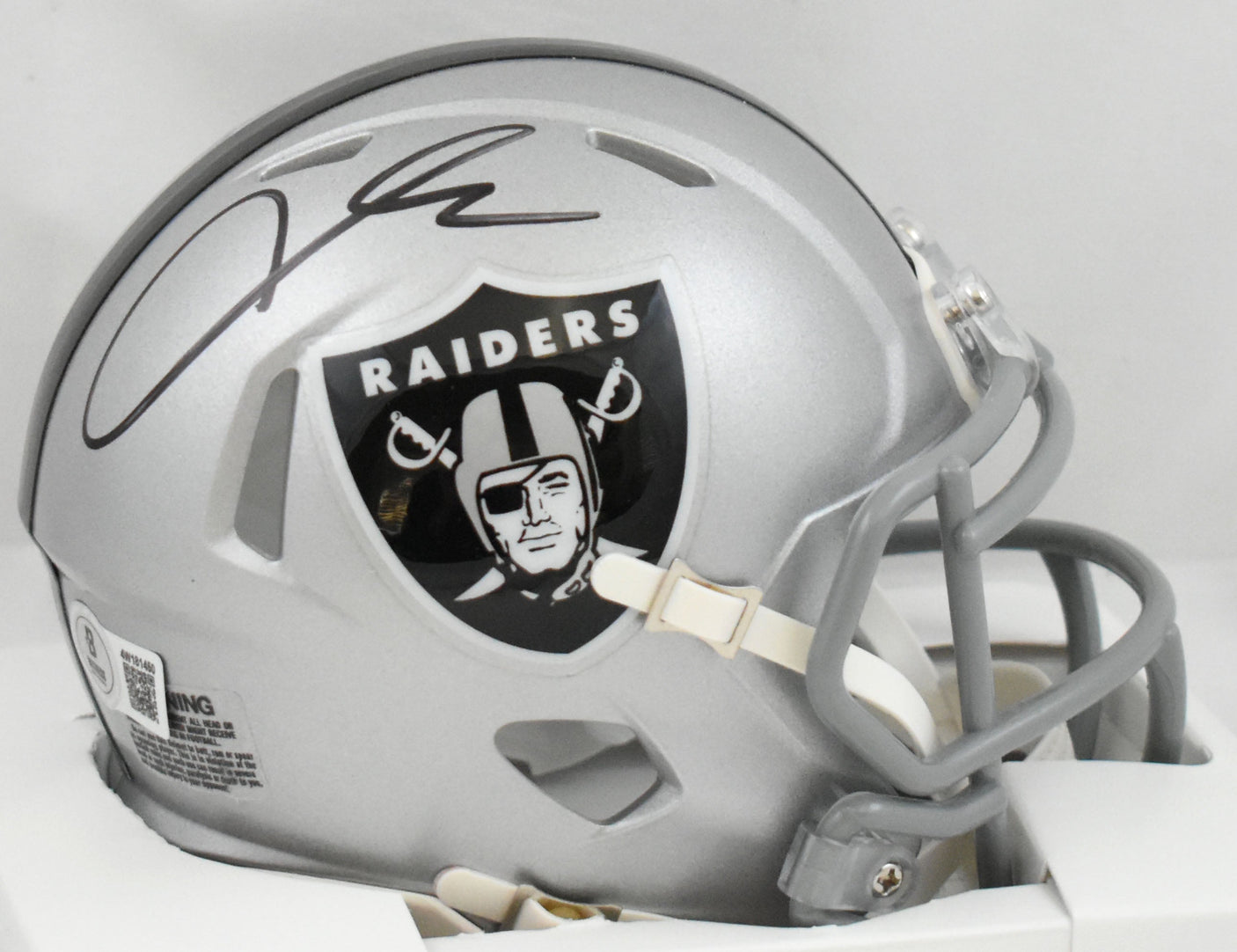 Aidan O'Connell Autographed Las Vegas Raiders Speed Mini Helmet - Beckett W Holo