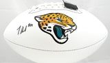 Travis Hunter Autographed Jacksonville Jaguars Logo Football - Beckett W Holo