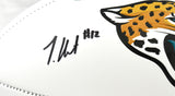 Travis Hunter Autographed Jacksonville Jaguars Logo Football - Beckett W Holo