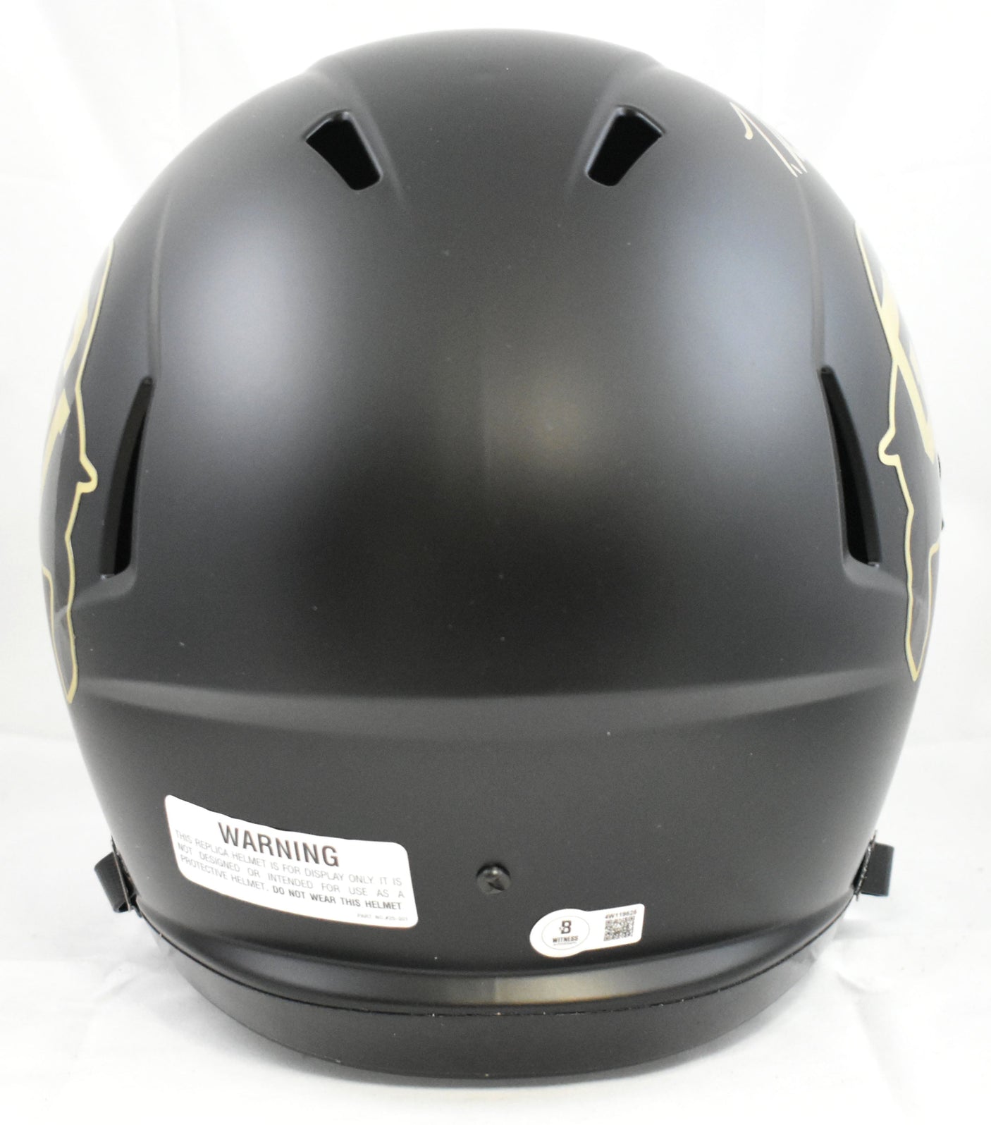 Travis Hunter Signed Colorado Buffaloes F/S Black Speed Helmet- Beckett W Holo