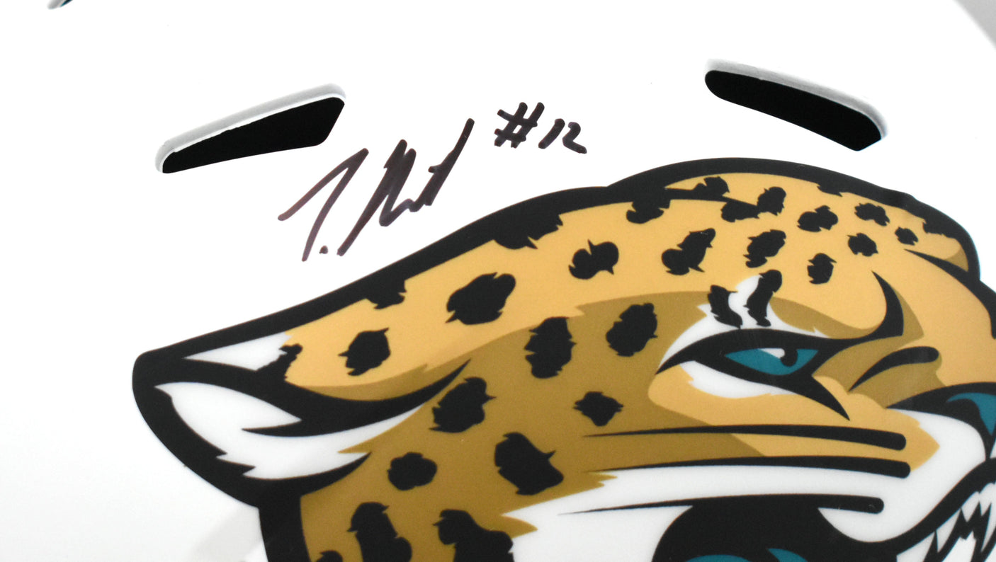 Travis Hunter Signed Jacksonville Jaguars F/S Alt 2024 Speed Helmet- Beckett W