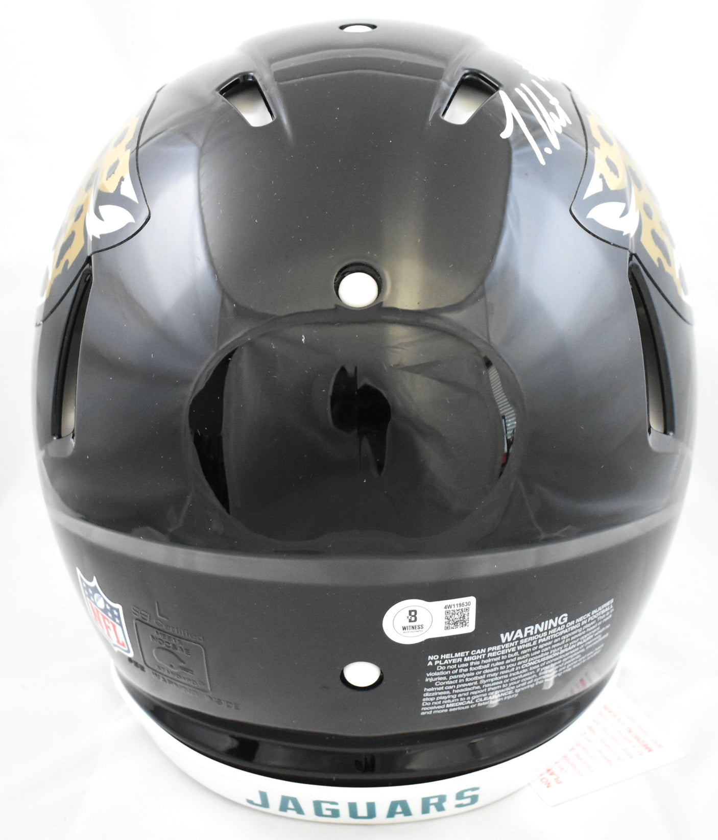 Travis Hunter Signed Jacksonville Jaguars F/S Speed Authentic Helmet - Beckett W