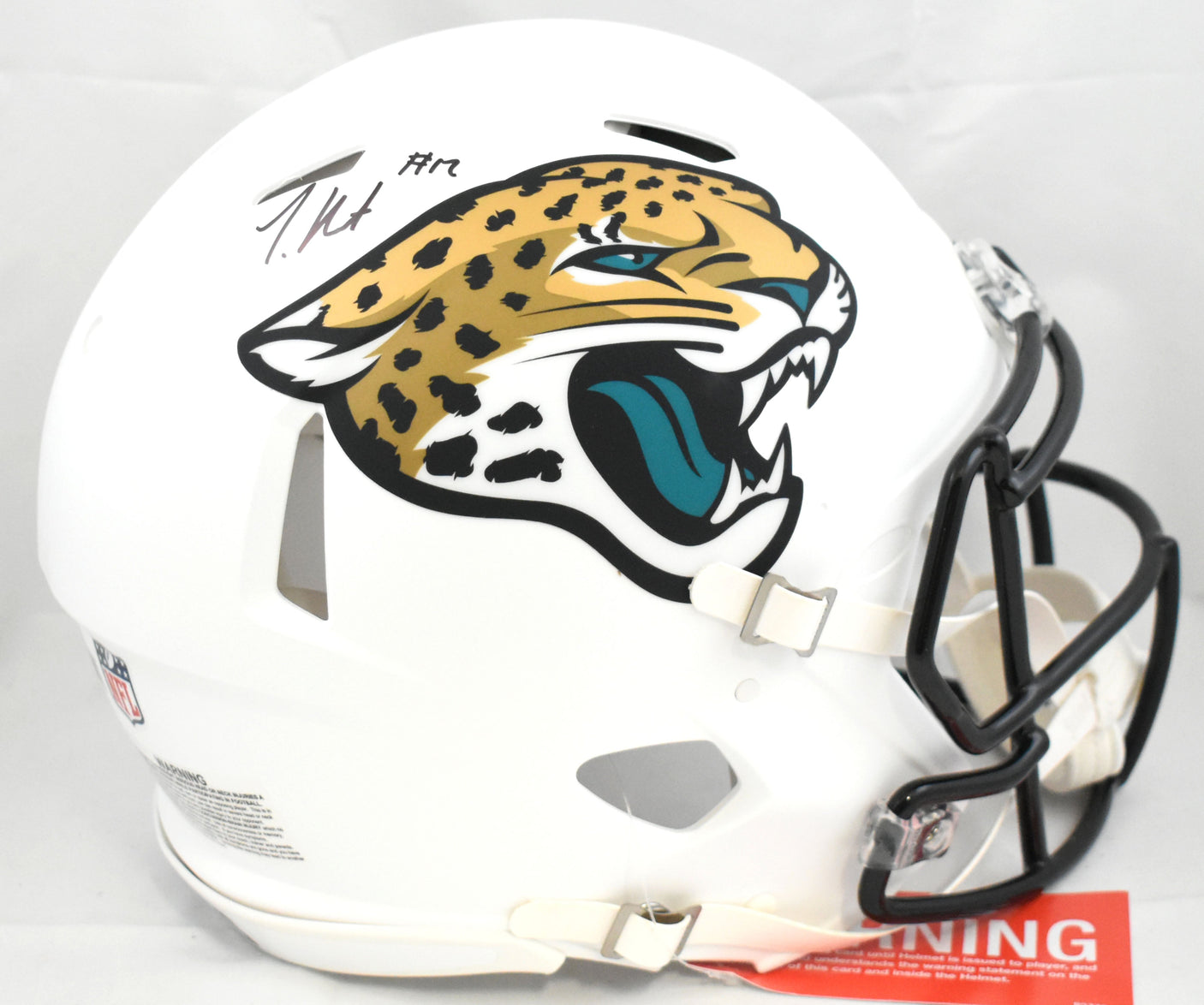 Travis Hunter Autographed Jaguars F/S Alt Speed Authentic Helmet- Beckett W Holo