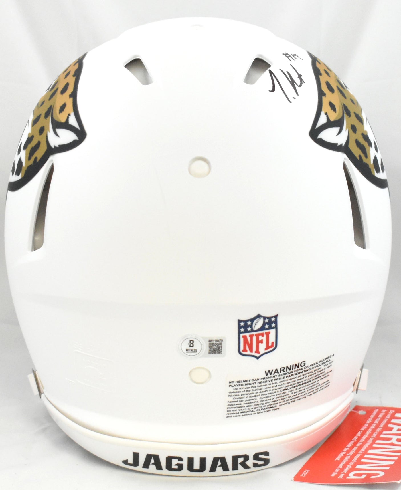 Travis Hunter Autographed Jaguars F/S Alt Speed Authentic Helmet- Beckett W Holo
