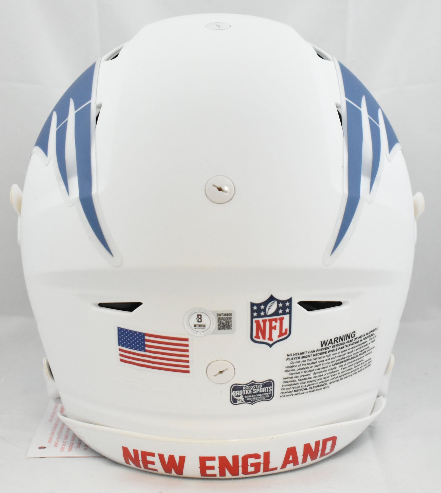 Rob Gronkowski Signed Patriots F/S Rivalries SpeedFlex Helmet- Beckett W Holo