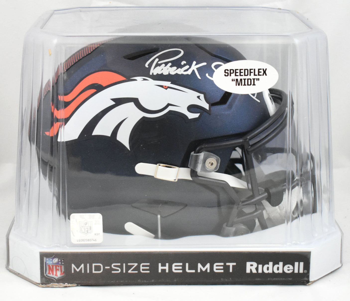 Patrick Surtain II Autographed Broncos Mid-Size SpeedFlex Helmet- Beckett W Holo
