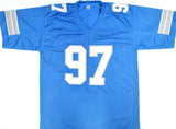 Aidan Hutchinson Autographed Blue Pro Style Jersey - Beckett W Hologram *Black
