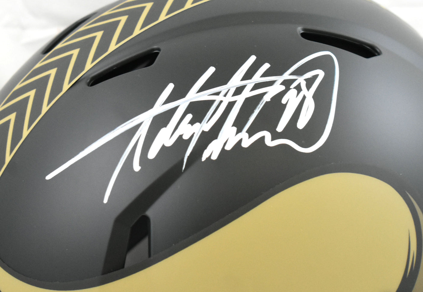 Adrian Peterson Signed Vikings F/S Salute 25 Speed Authentic Helmet - Beckett W