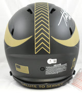 Adrian Peterson Signed Vikings F/S Salute 25 Speed Authentic Helmet - Beckett W