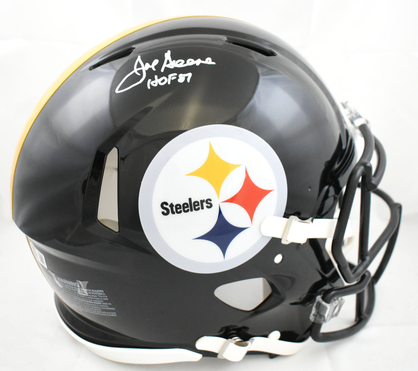 Joe Greene Autographed Steelers F/S Speed Authentic Helmet HOF - Beckett W Holo