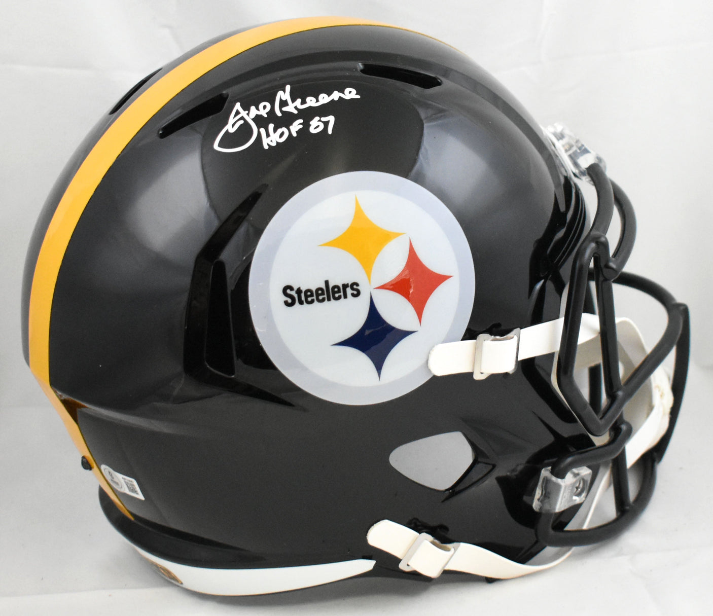 Joe Greene Autographed Pittsburgh Steelers F/S Speed Helmet HOF - Beckett W Holo