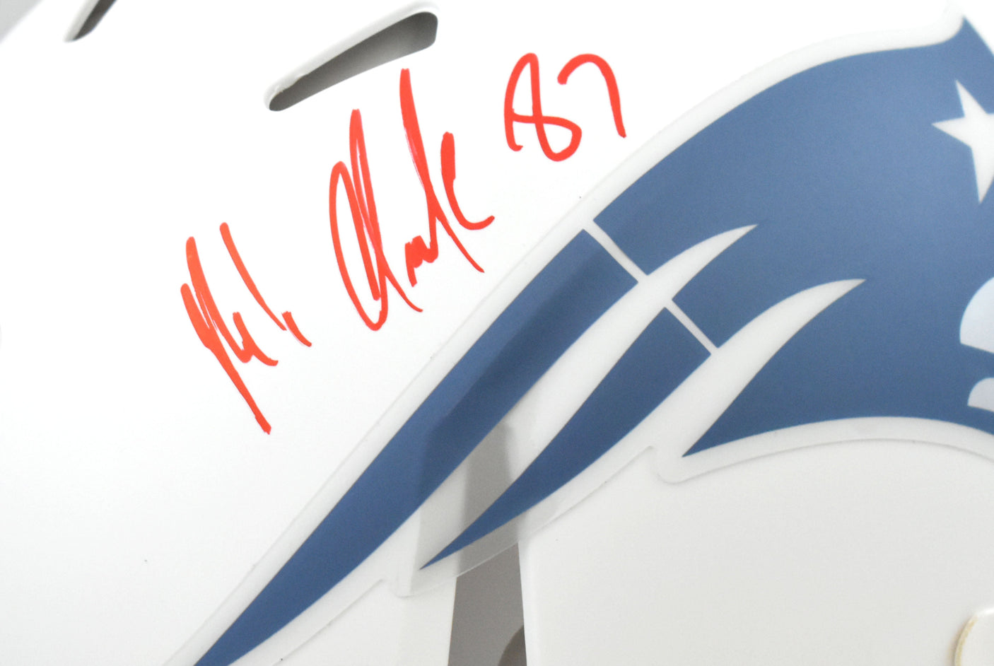 Rob Gronkowski Signed Patriots F/S Rivalries 25 Speed Authentic Helmet Beckett W