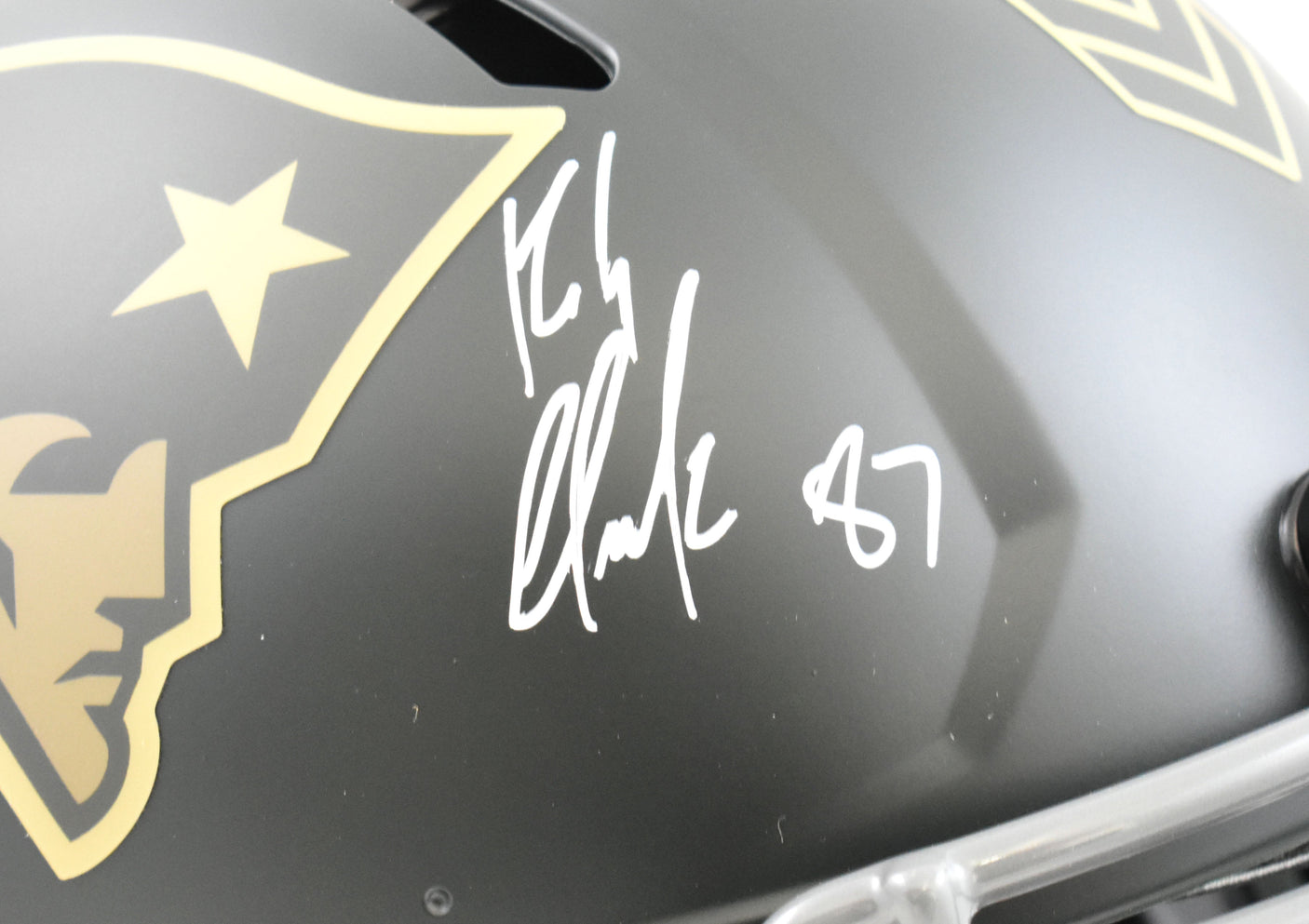 Rob Gronkowski Signed Patriots F/S Salute 25 Speed Authentic Helmet - Beckett W