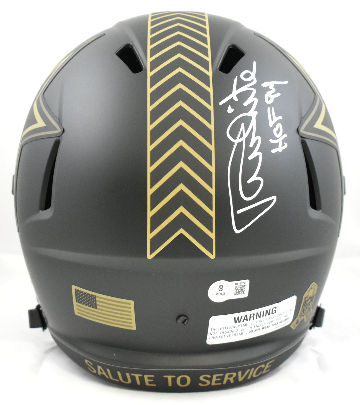 Randy White Autographed Dallas Cowboys F/S Salute 25 Speed Helmet Beckett W Holo