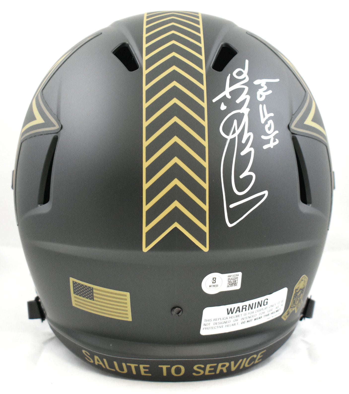 Randy White Autographed Dallas Cowboys F/S Salute 25 Speed Helmet Beckett W Holo
