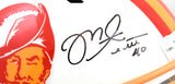 Mike Alstott Signed Tampa Bay Buccaneers F/S 76-96 Speed Helmet- Beckett W Holo