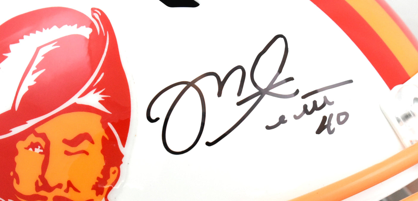 Mike Alstott Signed Tampa Bay Buccaneers F/S 76-96 Speed Helmet- Beckett W Holo