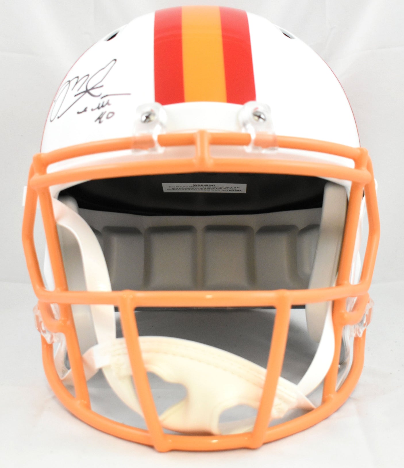 Mike Alstott Signed Tampa Bay Buccaneers F/S 76-96 Speed Helmet- Beckett W Holo