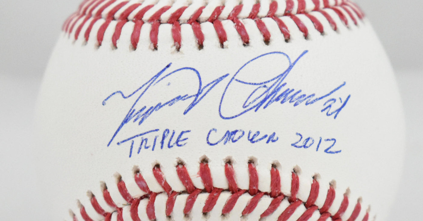 Miguel Cabrera Signed Rawlings OML Baseball Triple Crown 2012 - Beckett W Holo