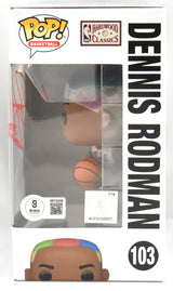 Dennis Rodman Autographed Chicago Bulls Funko Pop #103 - Beckett W Hologram