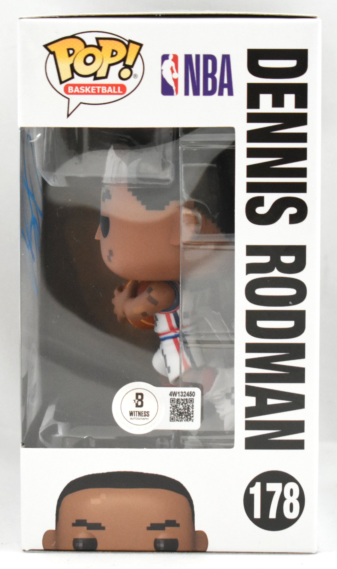Dennis Rodman Autographed Detroit Pistons Funko Pop #178 - Beckett W Hologram
