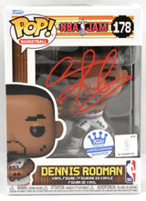 Dennis Rodman Autographed Detroit Pistons Funko Pop #178 - Beckett W Holo *Red