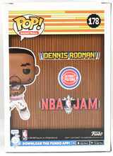 Dennis Rodman Autographed Detroit Pistons Funko Pop #178 - Beckett W Holo *Red