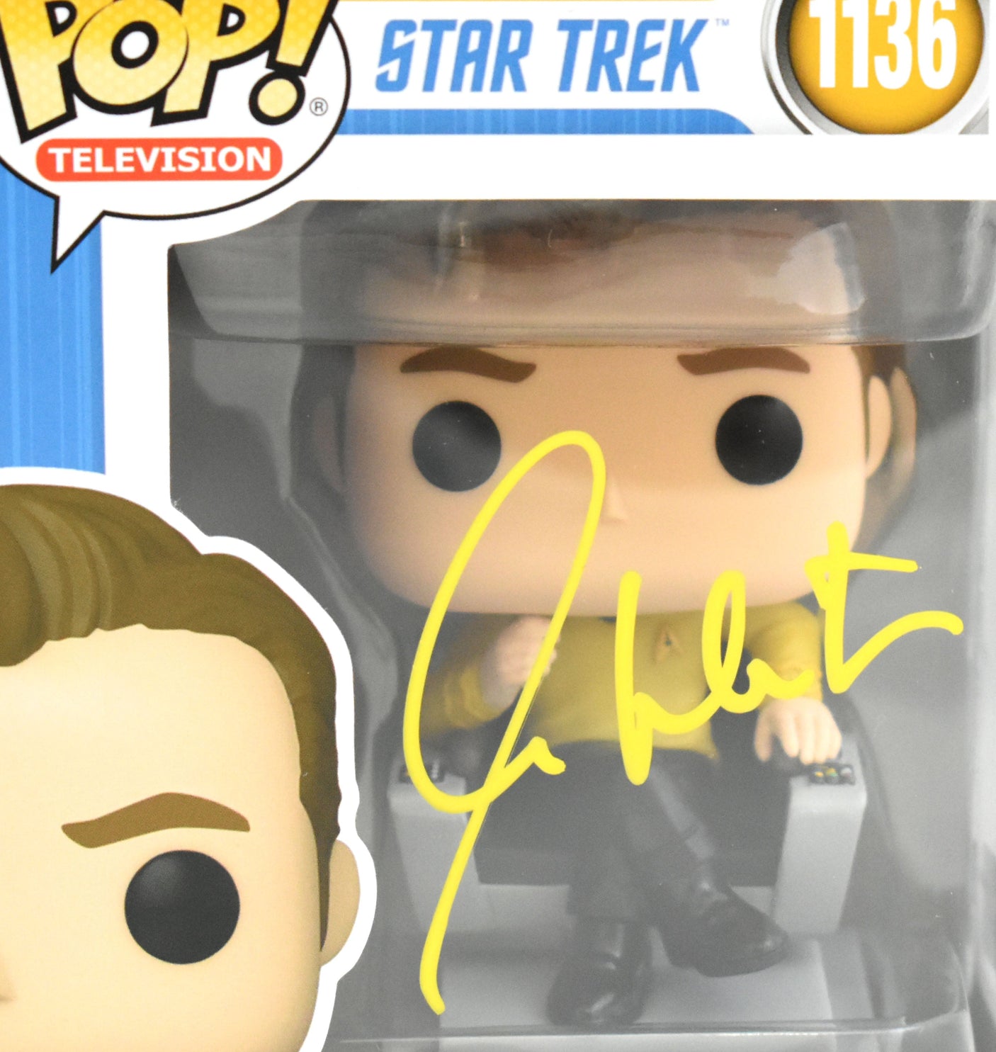 William Shatner Autographed Star Trek Capt. Kirk Funko Pop #1136- Beckett W Holo