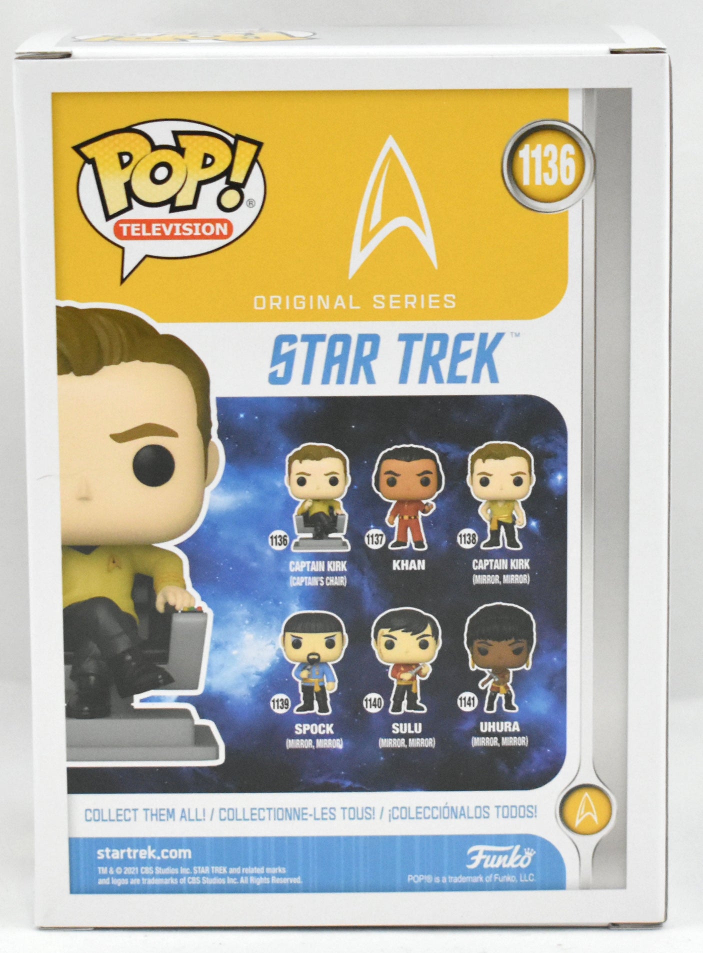 William Shatner Autographed Star Trek Capt. Kirk Funko Pop #1136- Beckett W Holo
