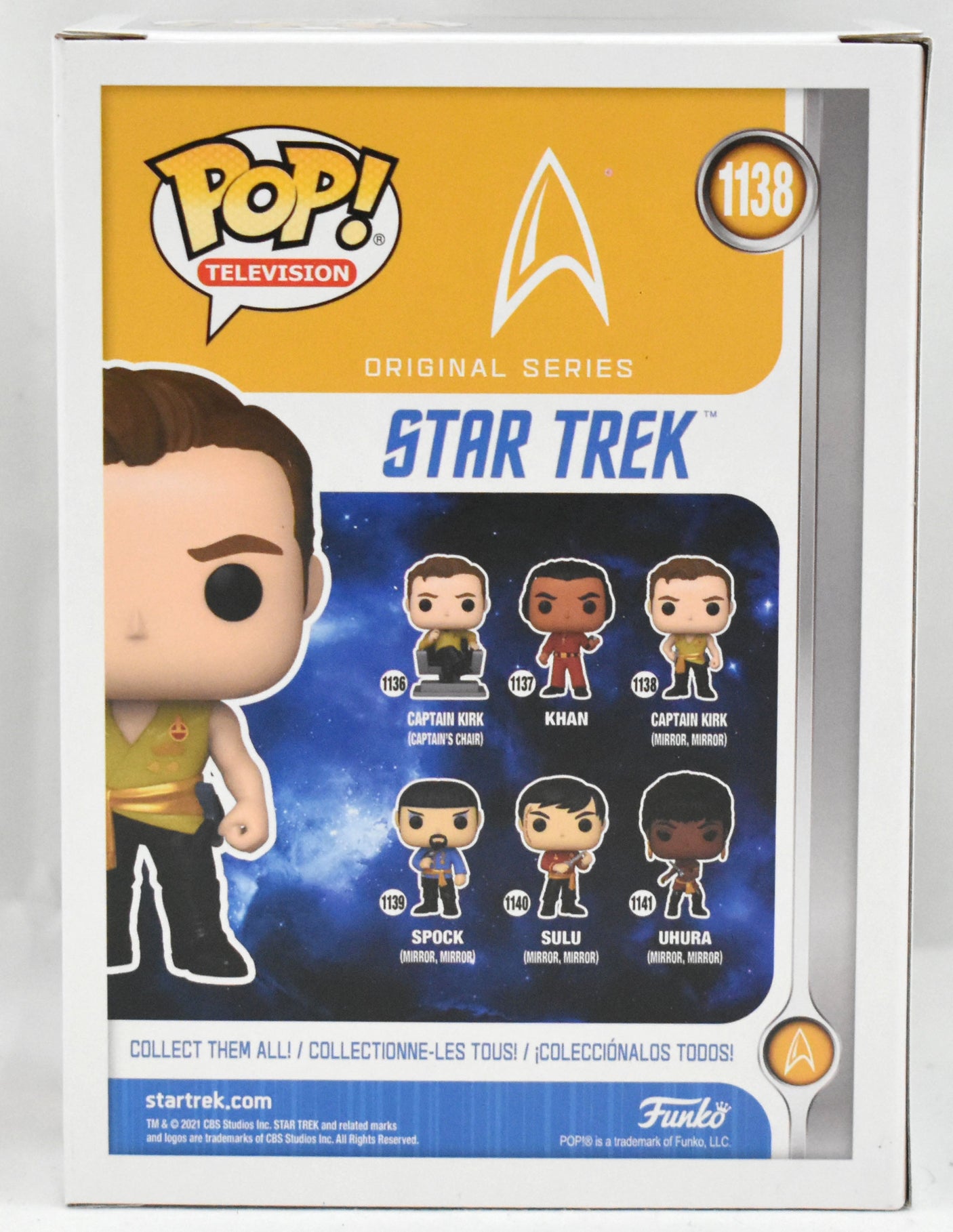 William Shatner Autographed Star Trek Capt. Kirk Funko Pop #1138- Beckett W Holo