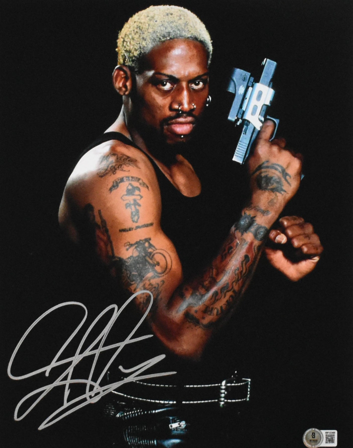 Dennis Rodman Autographed Simon Sez 11x14 Close Up Photo - Beckett W Hologram