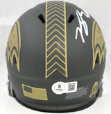 Kyle Hamilton Signed Baltimore Ravens Salute 2025 Speed Mini Helmet - Beckett W