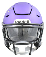 Randy Moss Autographed Vikings Mid-Size SpeedFlex Helmet - Beckett W *Damage