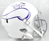Randy Moss Autographed Vikings F/S Alt 2024 Speed Helmet -Beckett W Holo *Purple