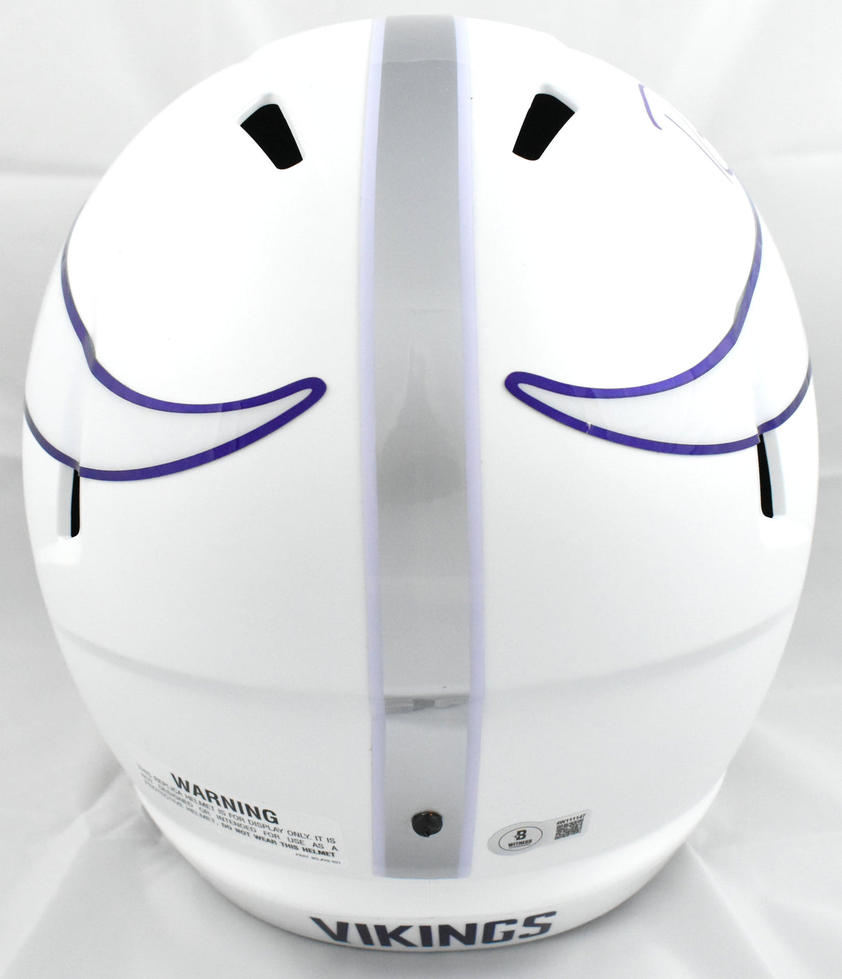 Randy Moss Autographed Vikings F/S Alt 2024 Speed Helmet -Beckett W Holo *Purple