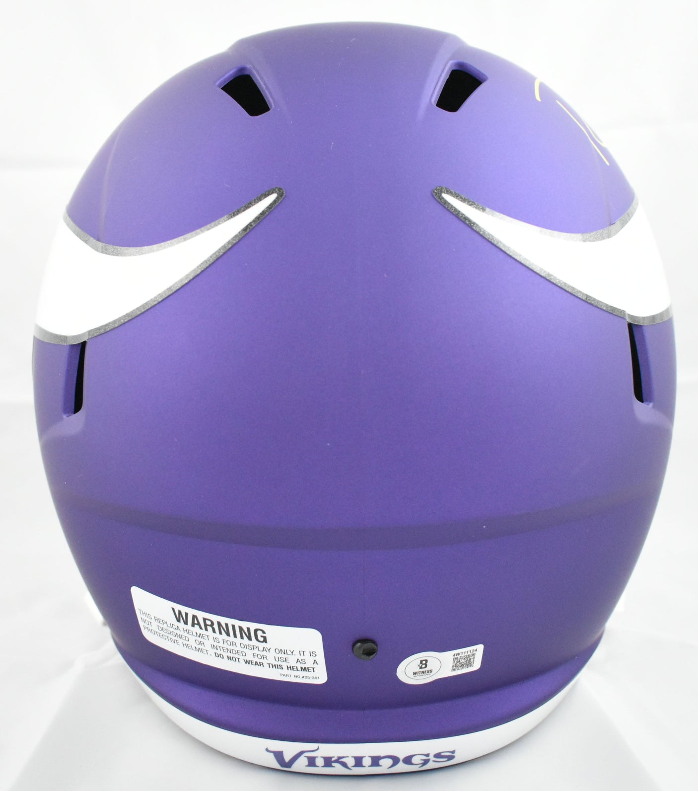 Randy Moss Autographed Minnesota Vikings F/S Speed Helmet Beckett W Holo *Yellow