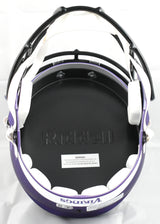 Randy Moss Autographed Minnesota Vikings F/S Speed Helmet Beckett W Holo *Yellow