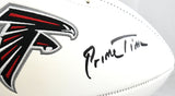 Deion Sanders Signed Atlanta Falcons Logo Football Prime Time - Beckett W Holo