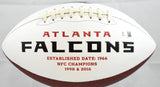 Deion Sanders Signed Atlanta Falcons Logo Football Prime Time - Beckett W Holo