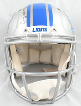 Barry Sanders Signed Detroit Lions F/S Speed Authentic Helmet 2 Ins - Beckett W