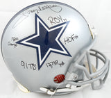Tony Dorsett Autographed Dallas Cowboys F/S Authentic Helmet 5 Insc. - Beckett W