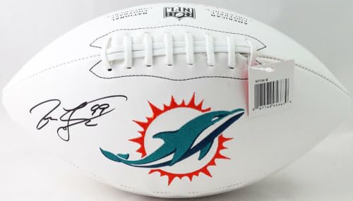 Jason Taylor Autographed Miami Dolphins Logo Football - JSA W Auth *Black