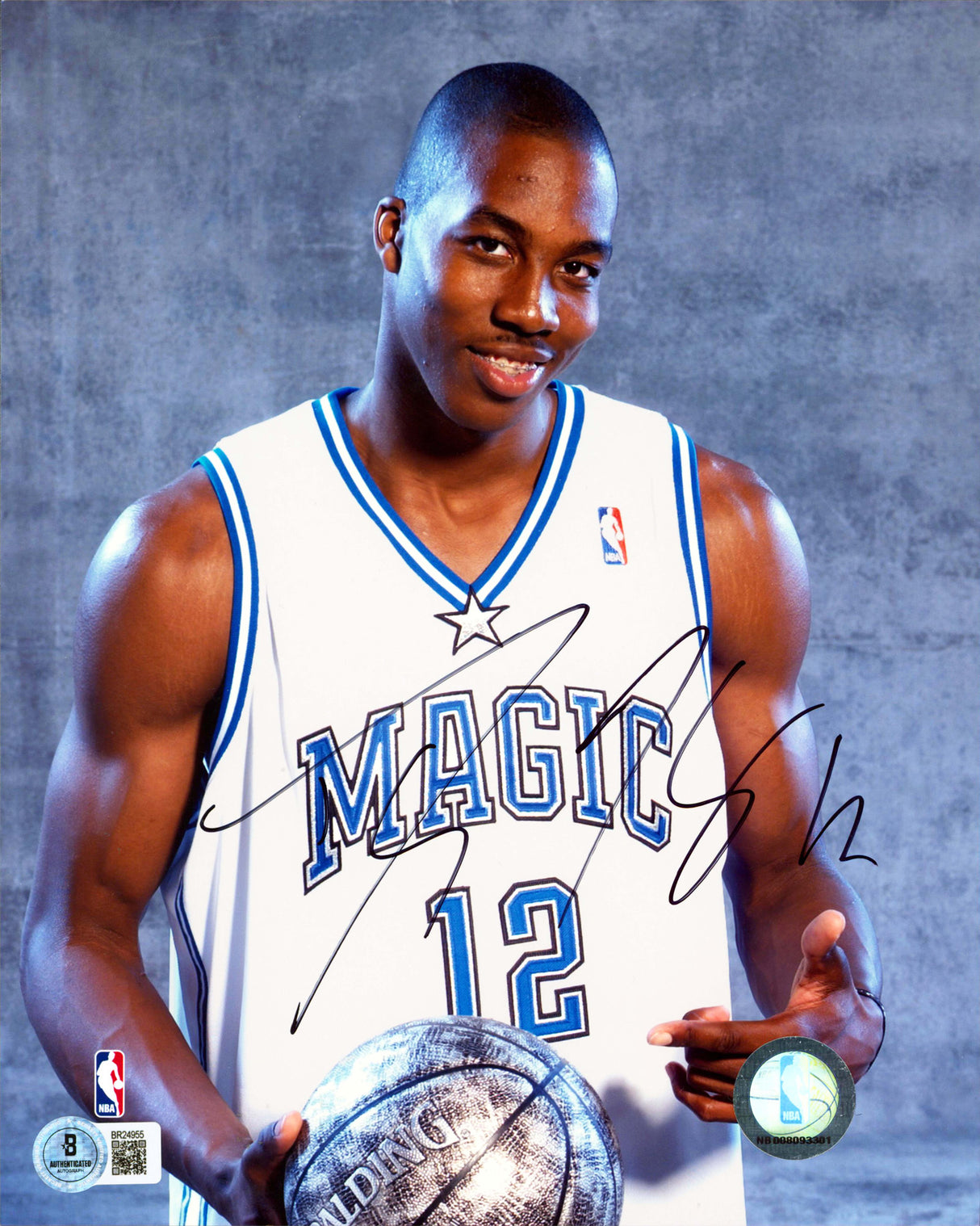 Magic Dwight Howard Authentic Signed 8x10 Vertical Photo BAS #BR24955