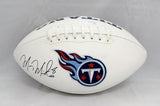 Marcus Mariota Autographed Tennessee Titans Logo Football- JSA Witnessed Auth