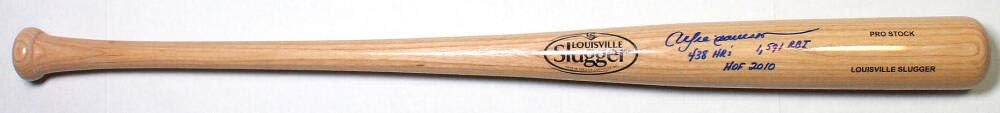 Andre Dawson Signed Blonde Louisville Slugger Baseball Bat w/ 3 Insc- JSA W Auth