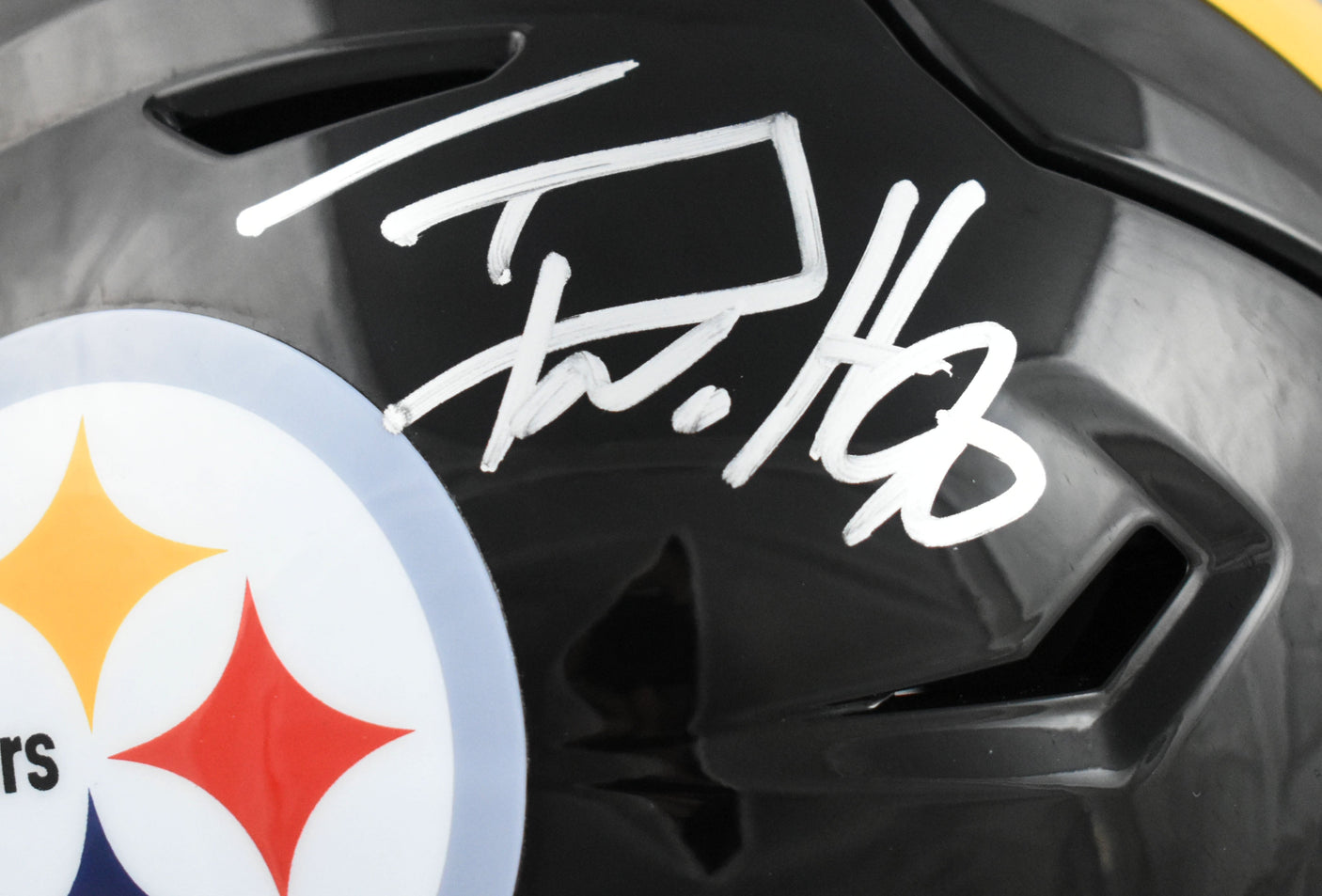 T.J. Watt Signed Pittsburgh Steelers Mid-Size SpeedFlex Helmet - Beckett W Holo